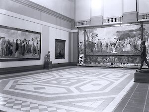 Exhibition hall in the museum building on Augustuplatz