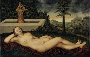 Lucas Cranach d. Ä., Quellnymphe am Brunnen, 1518