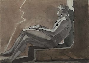 Johann Heinrich Füssli, Sitzender Jüngling im Gewitter, 1774